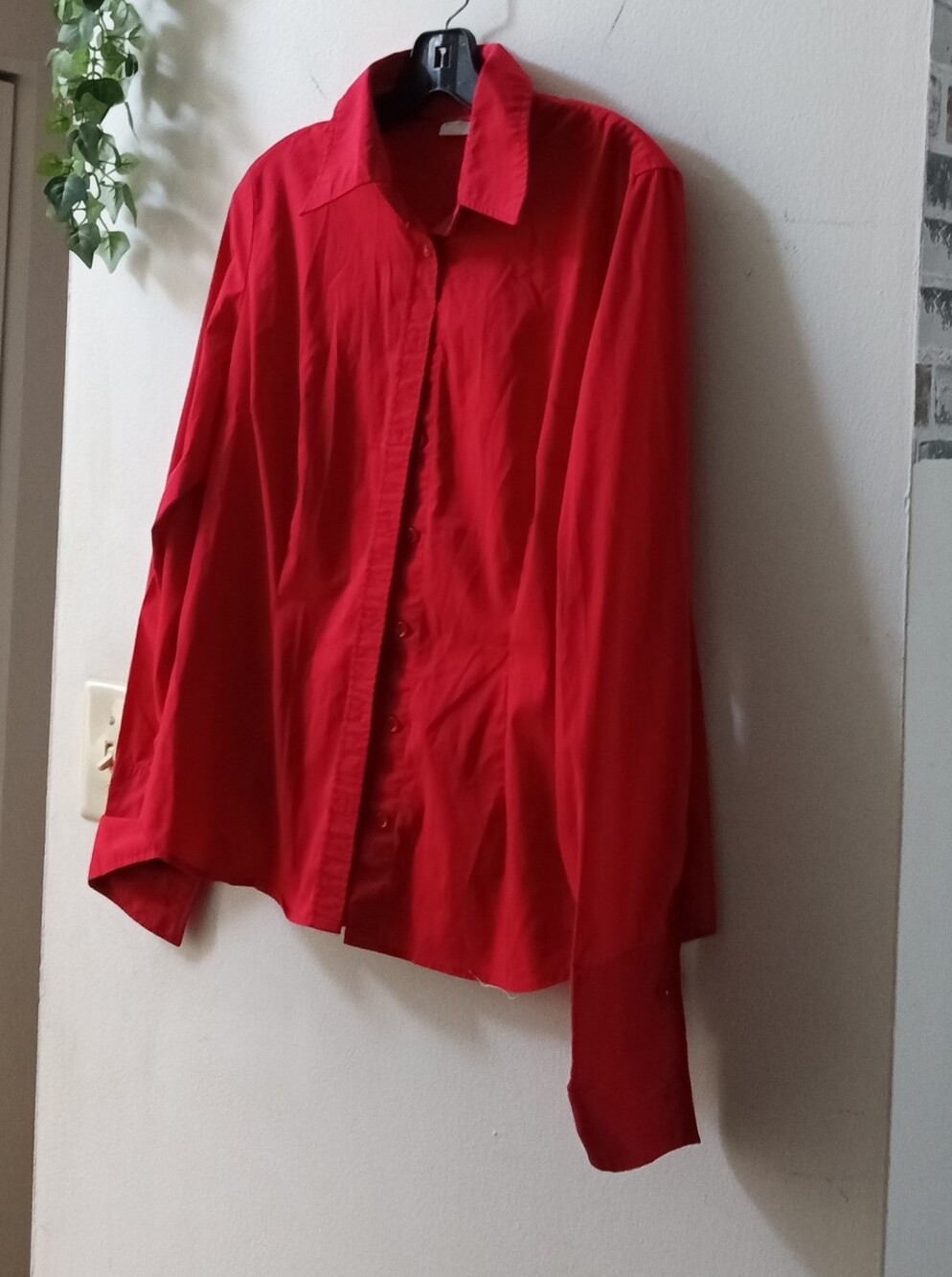 Classic Red Button-Down Shirt